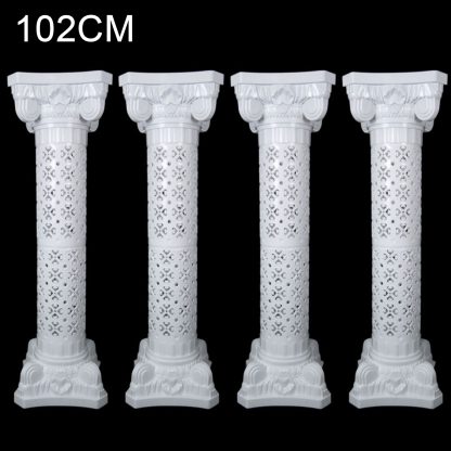4x Roman Column Stands White