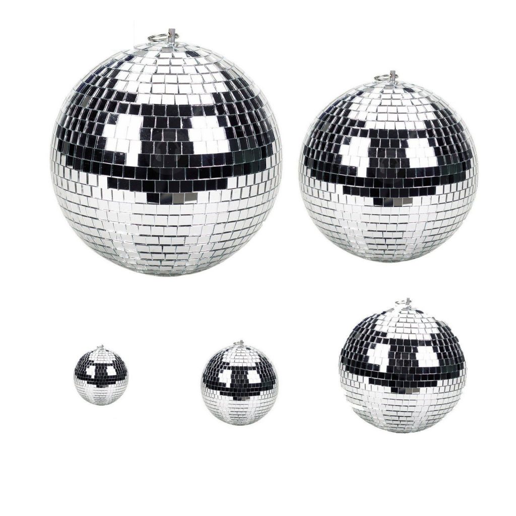 5/10/20/30/40cm Disco Mirror Ball DJ Light Silver Dance Party Stage
