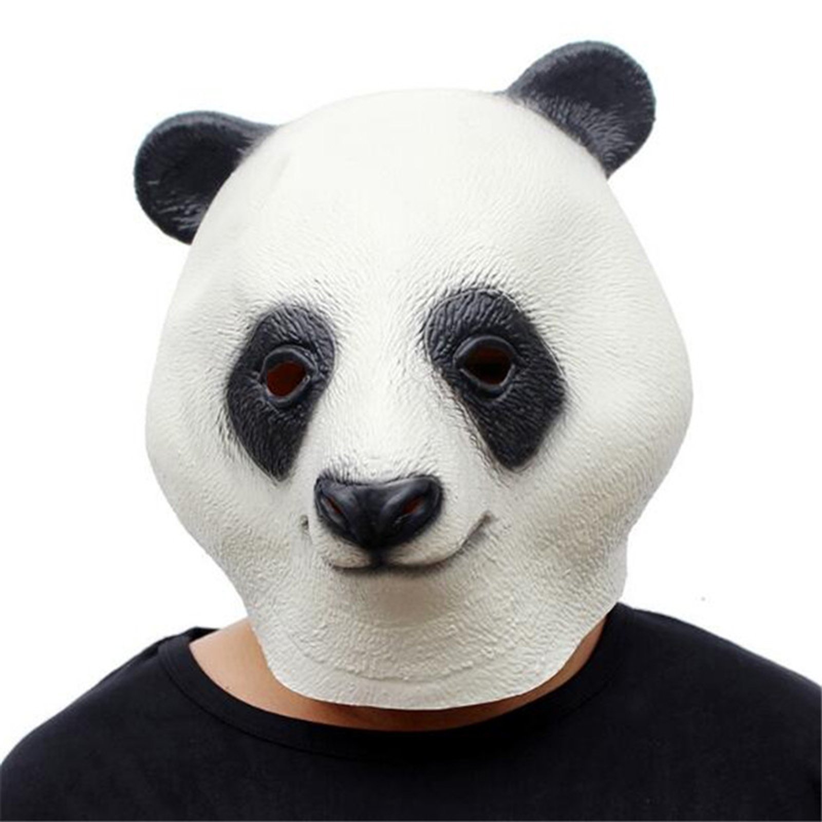 Panda Head Mask Creepy Animal Halloween Costume Theater Prop Latex Novelty  Toys – Party Bestbuy Online Store