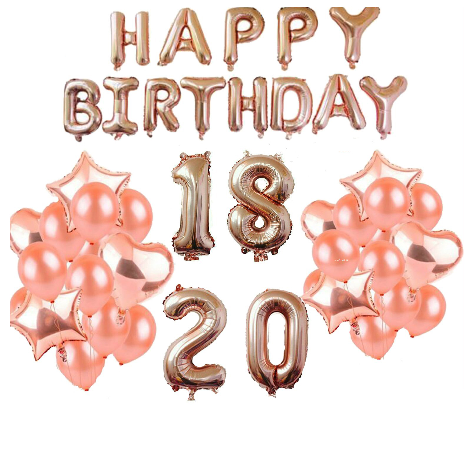 40cm Happy Birthday Foil Balloon Banner Decorations 1st 18th 21st 30th 40th 50th 