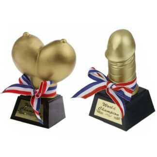 Gold Funny Hen Night Stag Party Supplies Trophy Funny Prop Accessory 