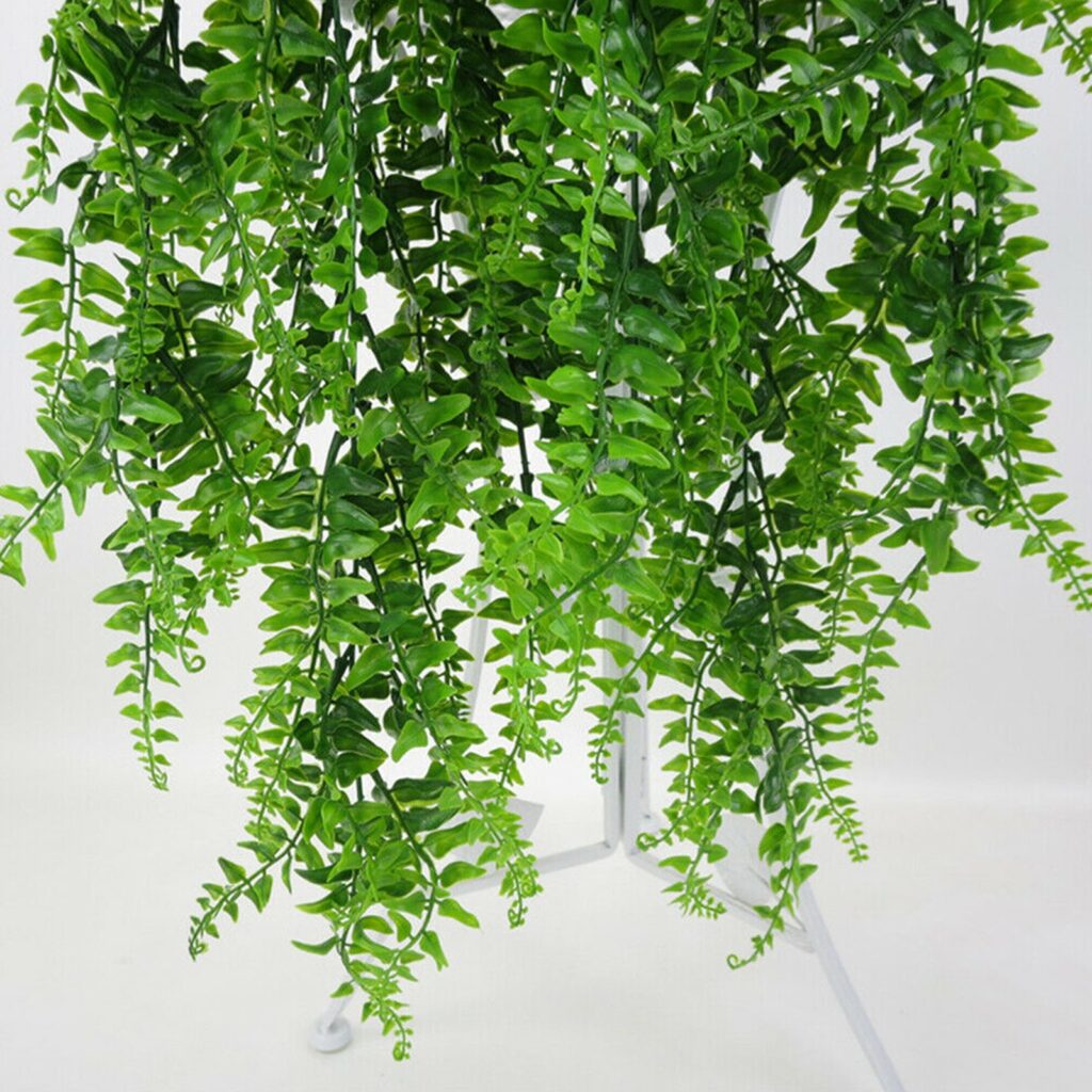 5Fork Plastic Artificial Green Vines Plant Home Garden Wall Hanging