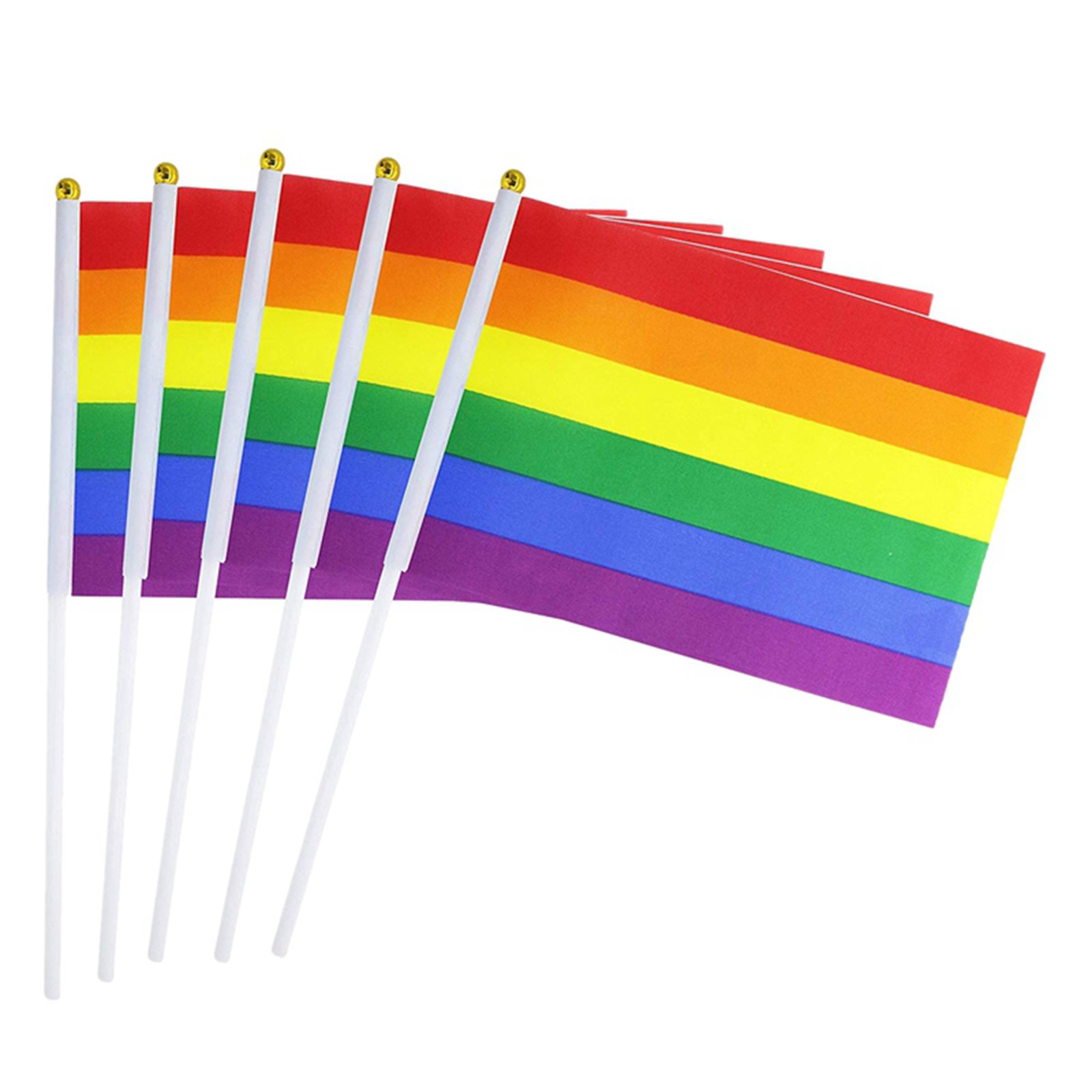 12 Pieces Rainbow Flag Gay Pride Lesbian Peace LGBT Rainbow Flag Banner Festival Carnival 