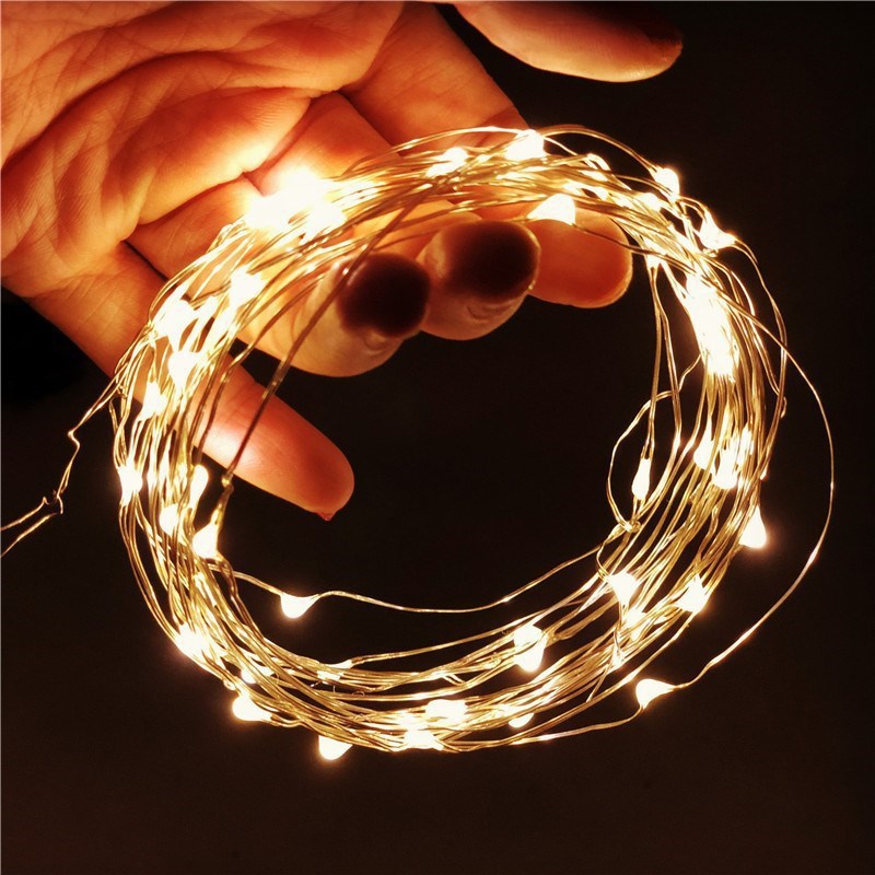 Christmas Fairy Lights Battery Powered Remote Operated LED Copper Wire String  Light 5M 10M Wall Lights Coloured Birthday Party Lights 