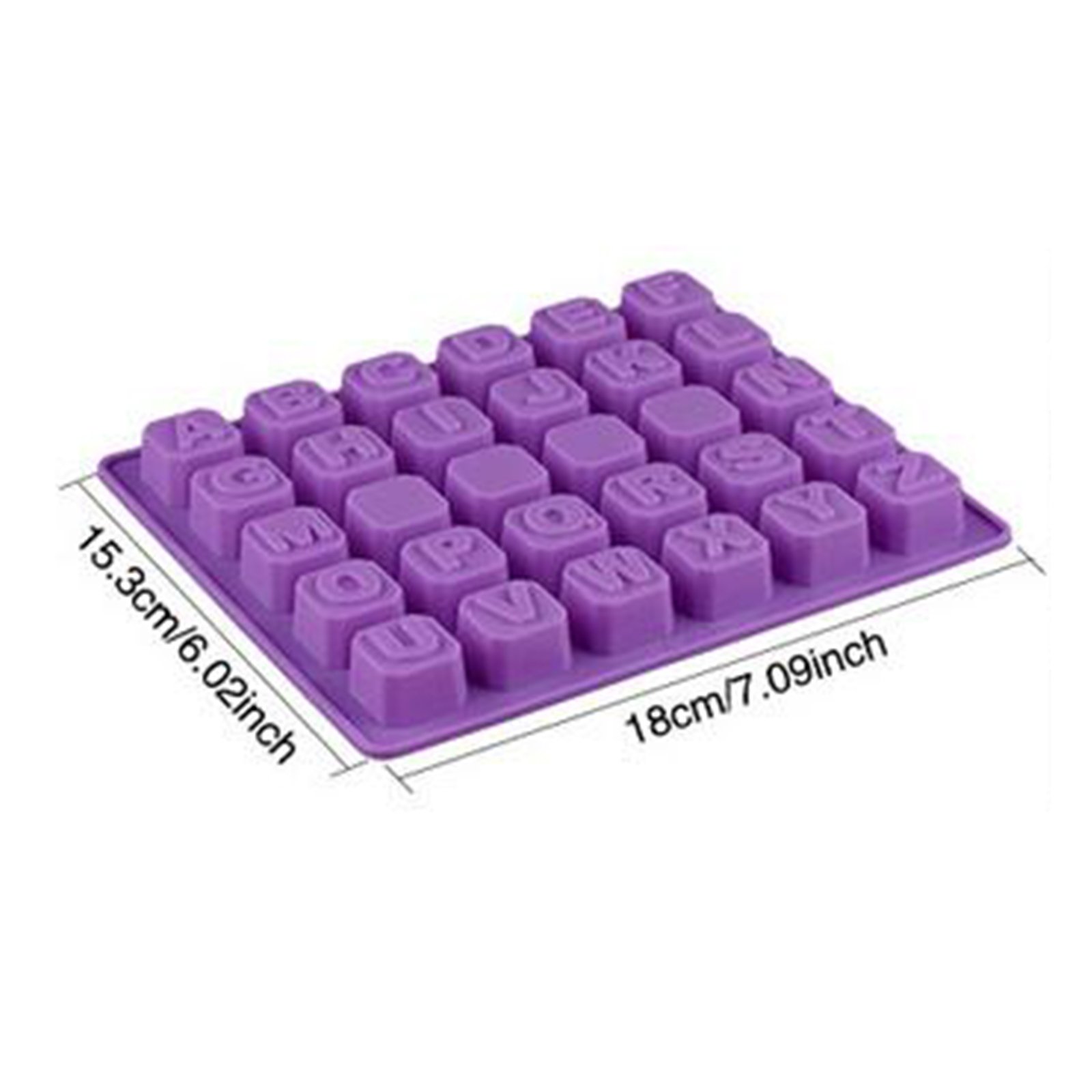 Wocuz 26 Large Letters Silicone Mold Alphabet Crayon Mold Chocolate Mold Biscuit Ice Cube Tray with 12 Sets of Present Packages for DIY Name Letter