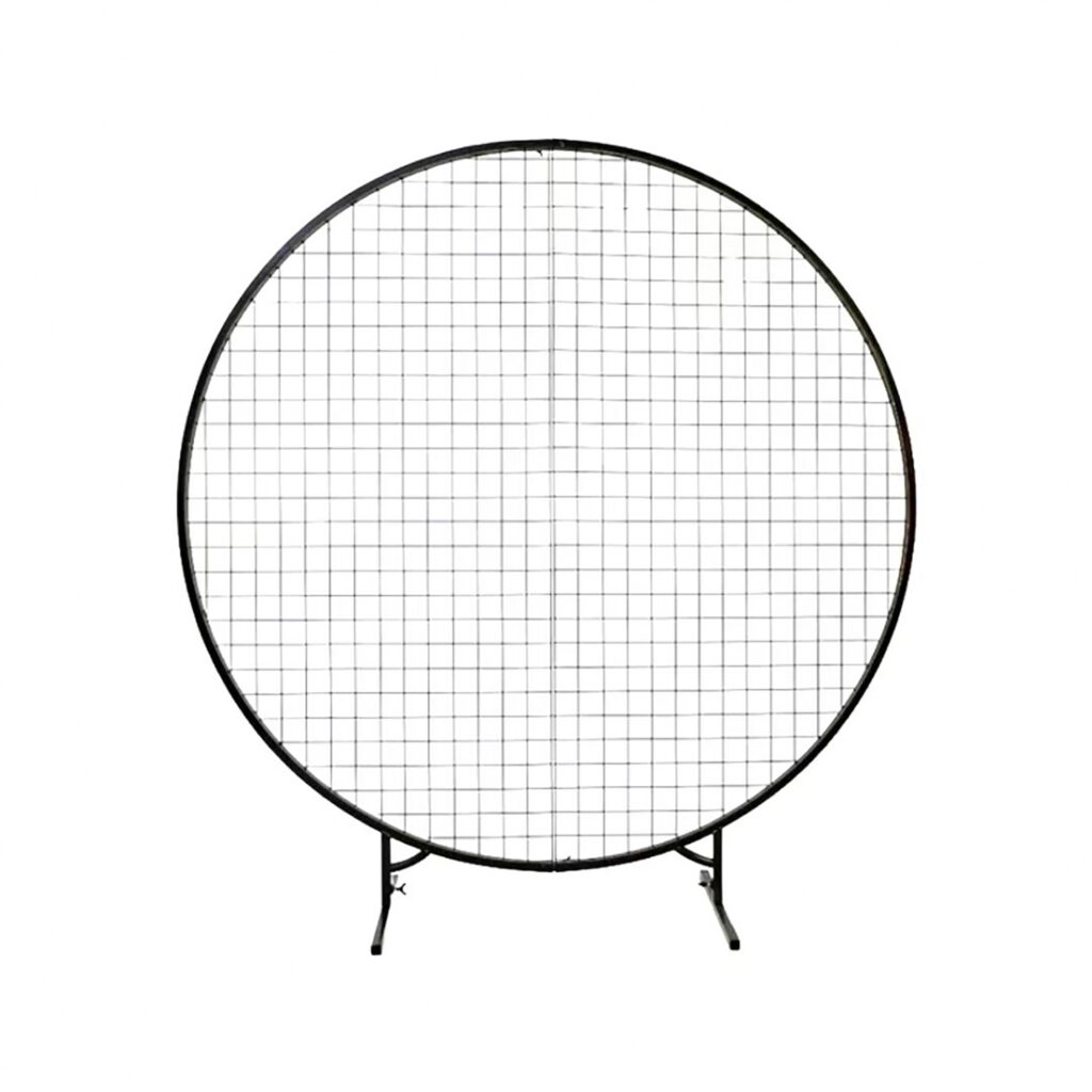 Clearance！2M Gold Round Hoop Arch MESH Wall Backdrop Flower Display