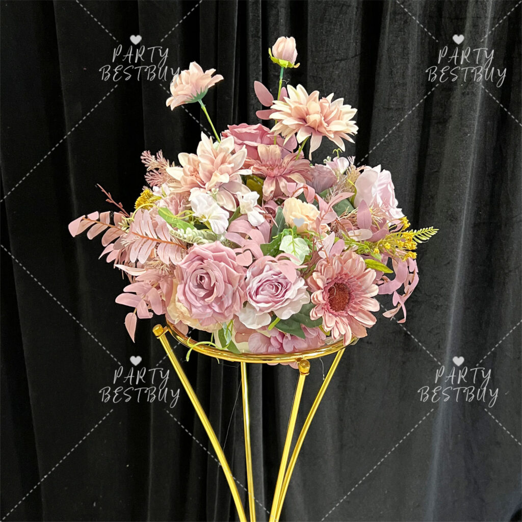 35cm Dusty Pink Artificial Silk Flower Arrangement Centerpieces Flowers