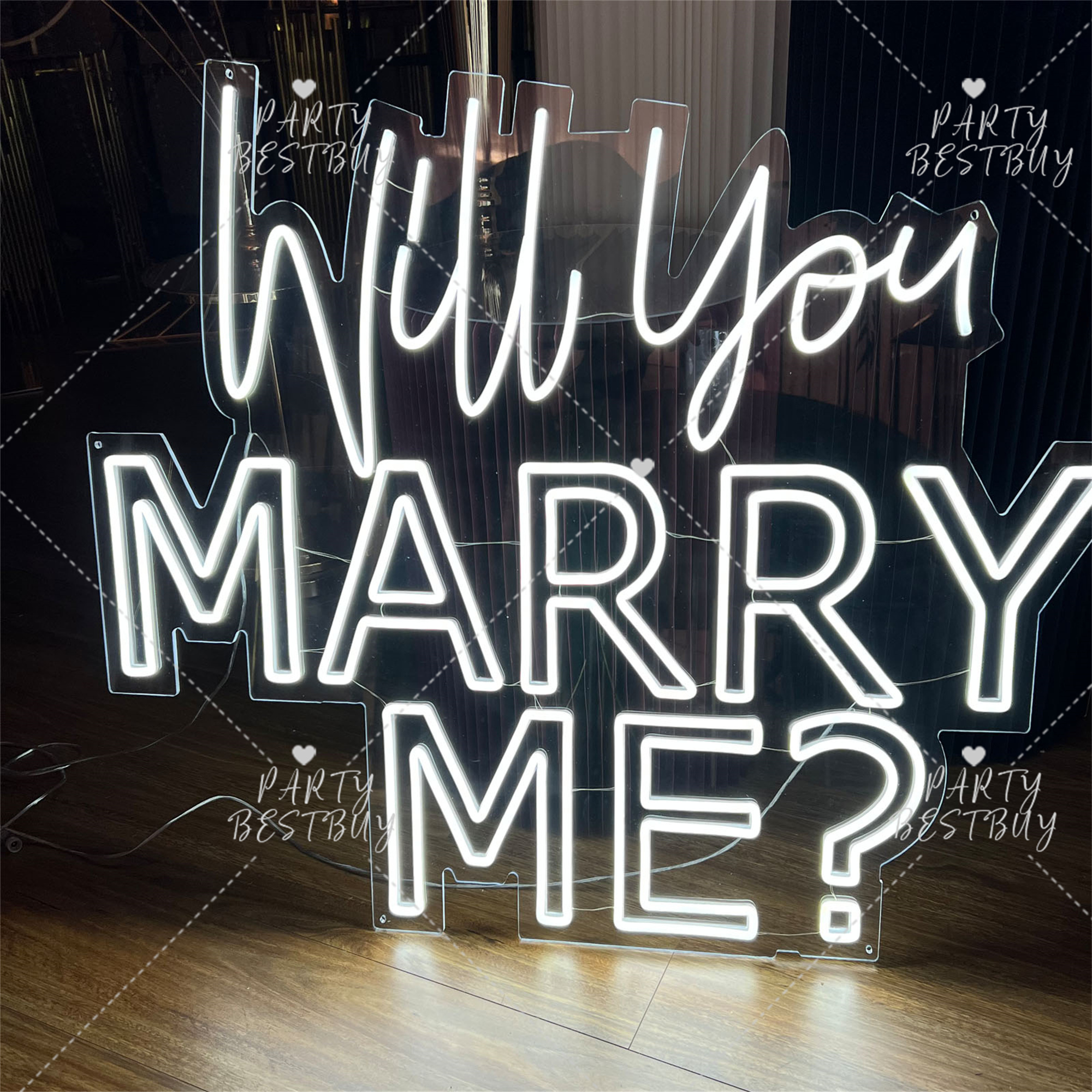 Bright White Will You Marry Me Neon Led lights Sign engaged Wedding ...