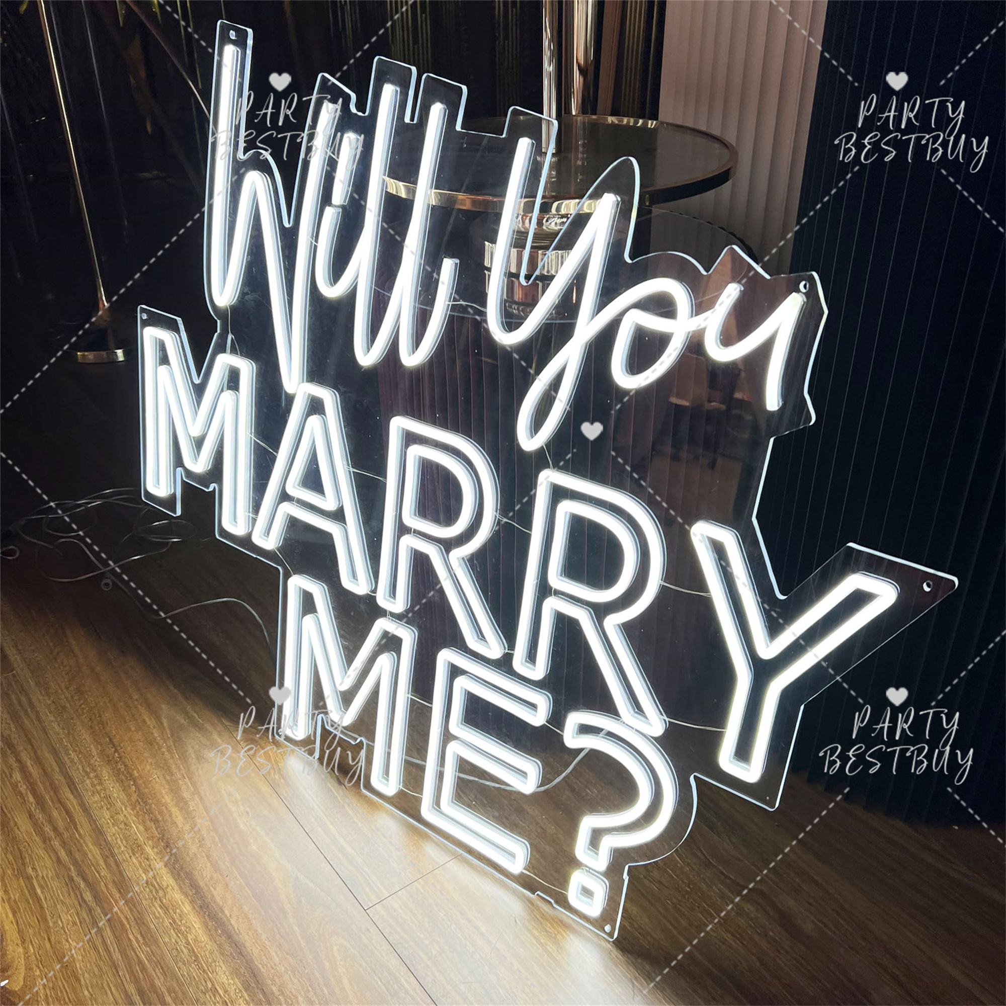 Bright White Will You Marry Me Neon Led lights Sign engaged Wedding ...