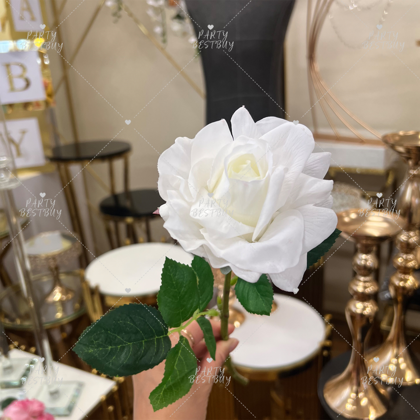 10x White Latex Real Touch flowers Rose Artificial Fake Flowers Bouquet