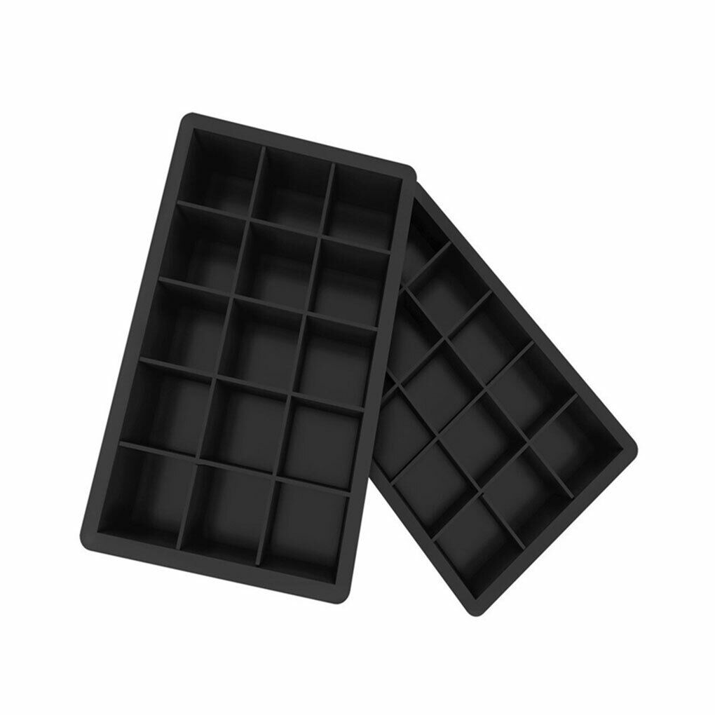 15 Grids Silicone Ice Cube Tray Large Mould Mold Giant DIY Maker Square  Mouldqi#