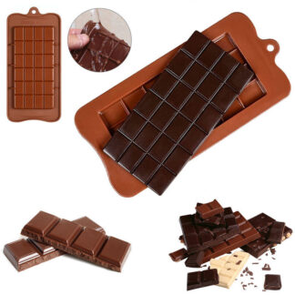 Break-Apart Chocolate Molds Silicone Chocolate Bar Sweet Molds Hot Chocolate  Energy Bar Moulds Rectangle Baking Silicone Bakeware Molds Pack of 2