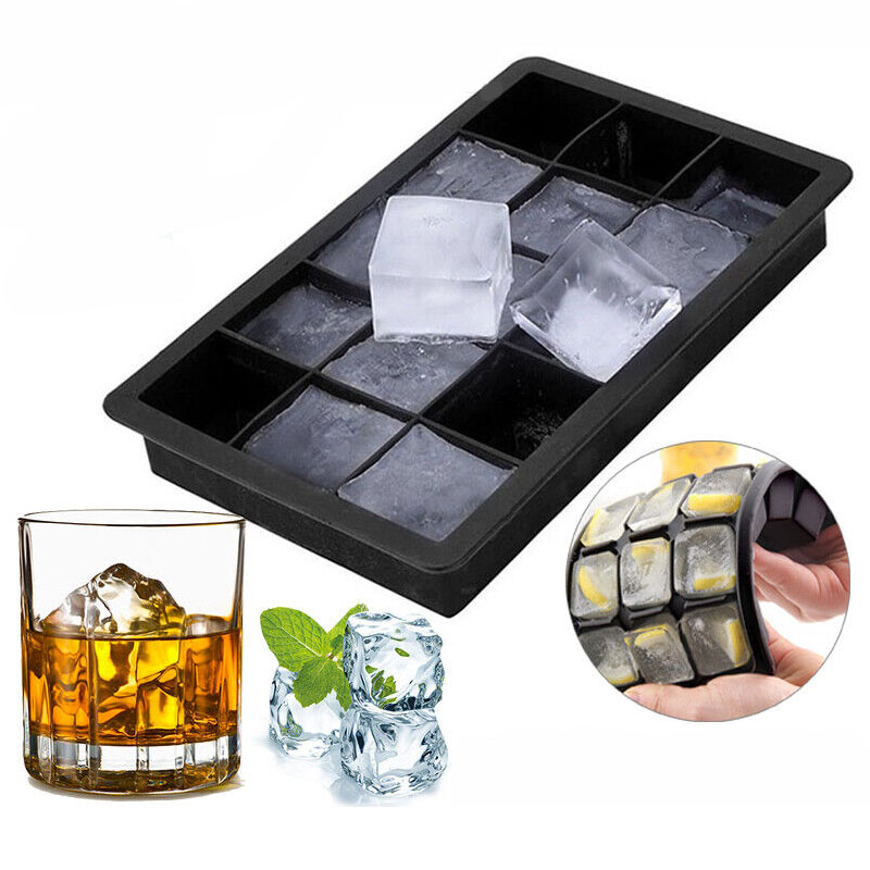 15 Grids Silicone Ice Cube Tray Large Mould Mold Giant DIY Maker Square  Mouldqi#