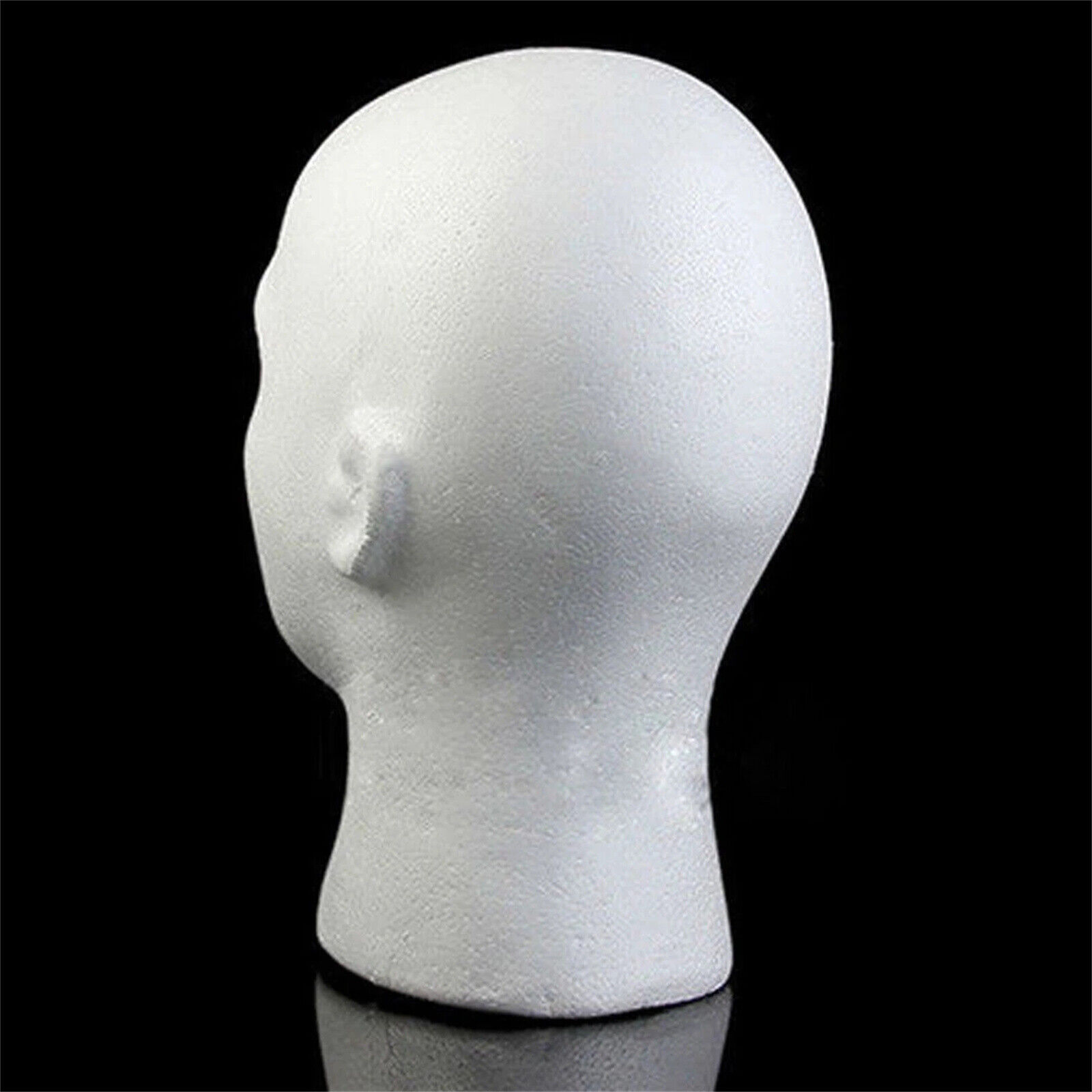 2pcs Froth Female Mannequin Head Wigs Glasses Cap Display Holder Stand Model, White