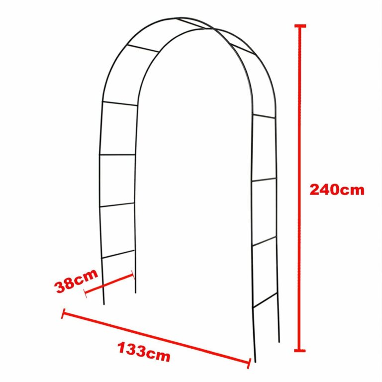 Heavy Duty Metal Garden Arch Trellis Arbour Outdoor Rose Climbing ...