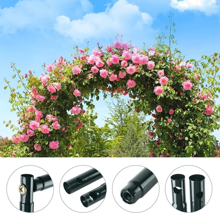 Heavy Duty Metal Garden Arch Trellis Arbour Outdoor Rose Climbing ...